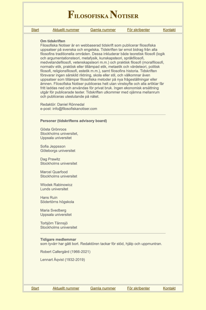 Filosofiska Notiser screenshot